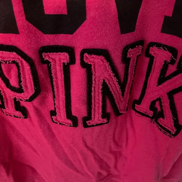 Victoria's Secret Pink Hoodie - Pink and Black - Image 9