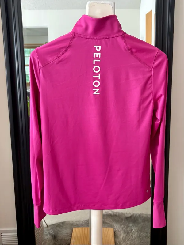 PELOTON Pink 3/4 Zip Long Sleeve Shirt - Image 2