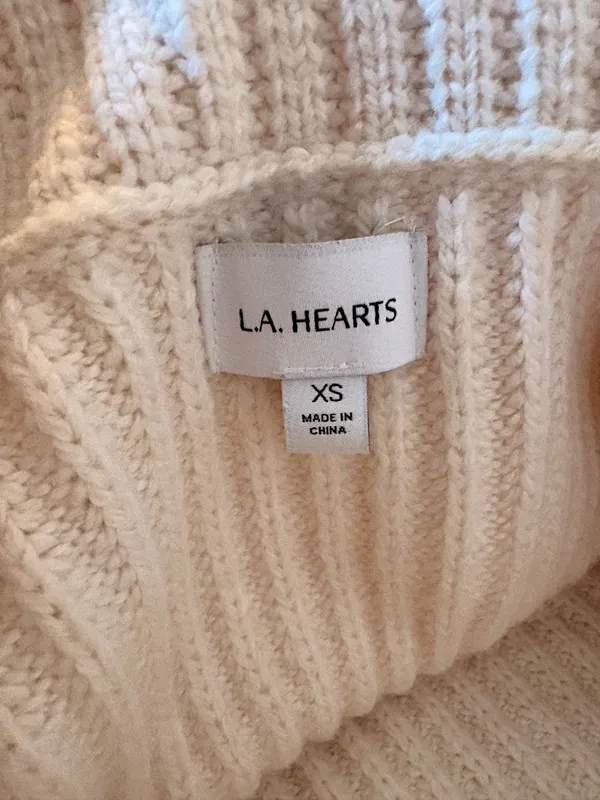 off the shoulder la hearts by pacsun knut sweater - Image 4