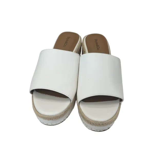 Style & Co Hayes Wedge Sandals Women's 9 jute rope cushioned comfort slip on - Image 4
