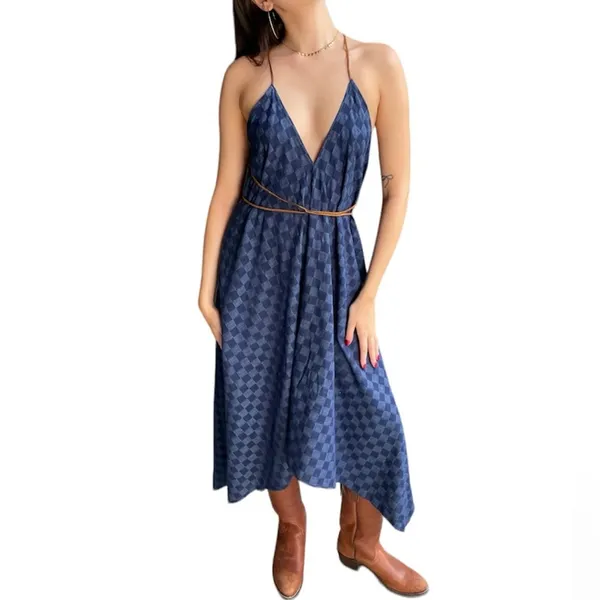 NWT Bill Hallman‎ cotton island dress palm print Sz XS - Image 5