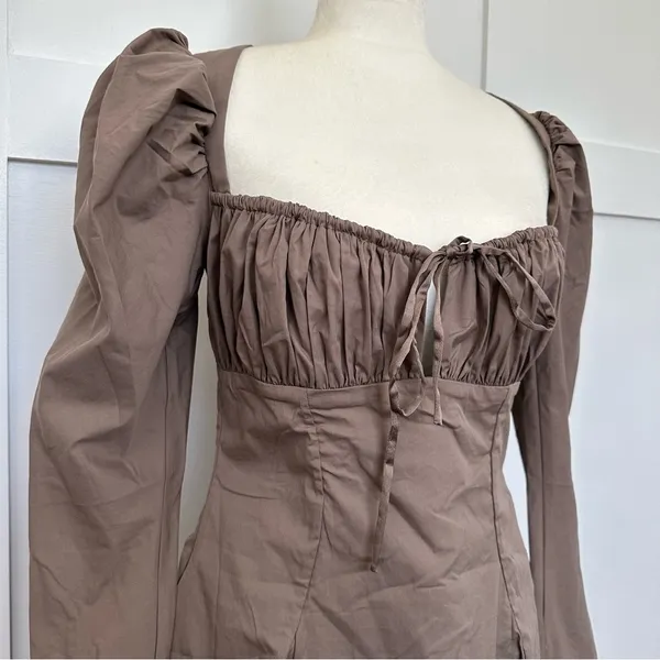 House of CB Carlina Mocha Mini Dress - Image 4