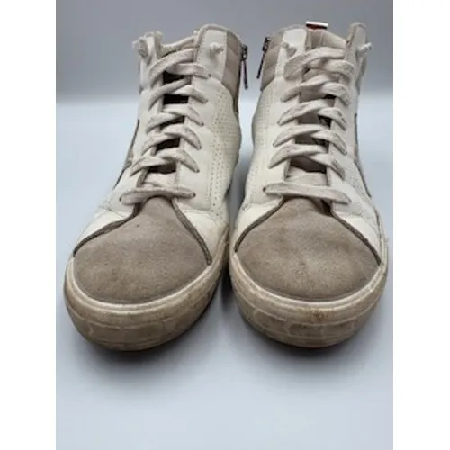 Vintage Havana High Top Sneakers White Grey Gold Star Zip Preppy Sorority 8.5 - Image 2