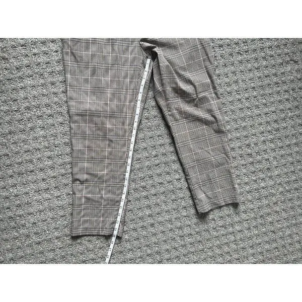 Rachel Zoe Size 10 Medium Plaid Elastic Waist Pull On Pants Office Chic - Image 6