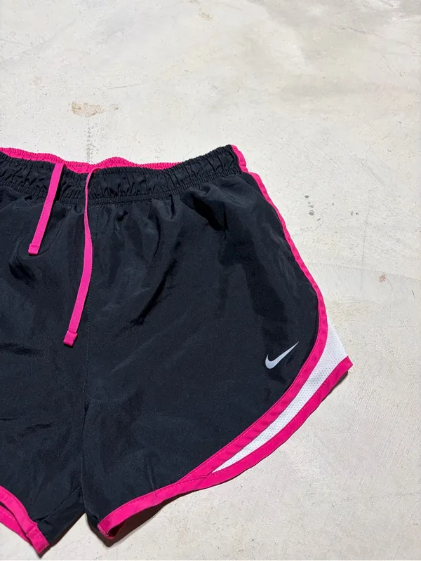Nike Women’s Black Running Shorts with Pink Trim medium - Image 2