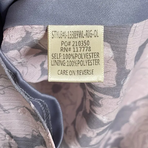LoveStitch Pink and Grey Floral Sheer Blouse L - Image 12