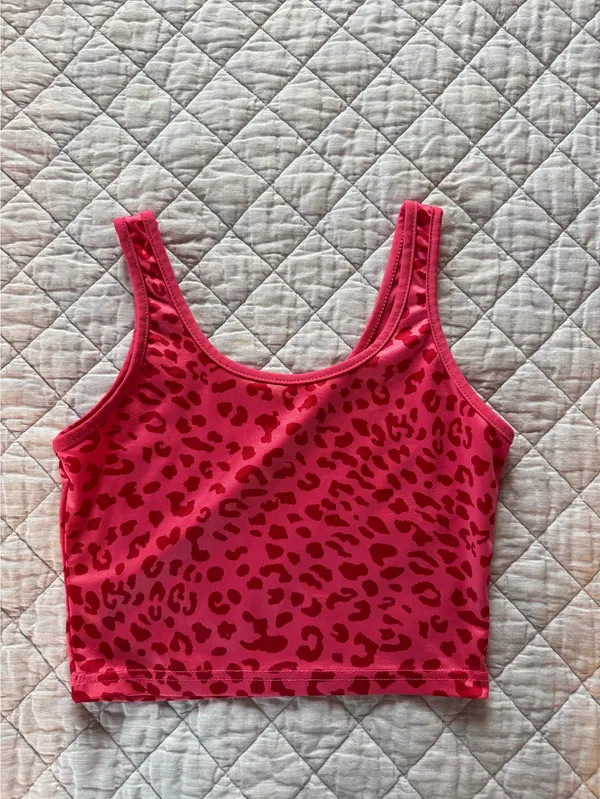 Pink cheetah athletic top Size XS - Image 2