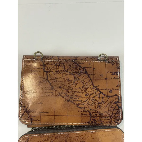 Patricia Nash Map Leather Wallet Brown Size 7x4.5 Vintage Style - Image 10