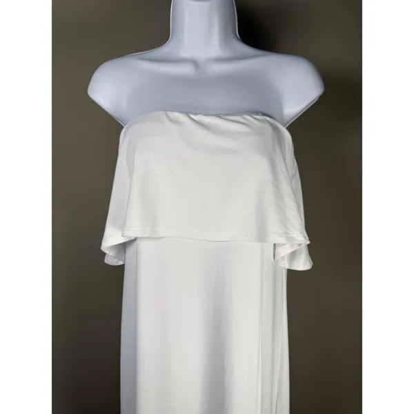 Susana Monaco White‎ Strapless Maxi Dress Side Slit Resort Formal Size S NWOT - Image 5