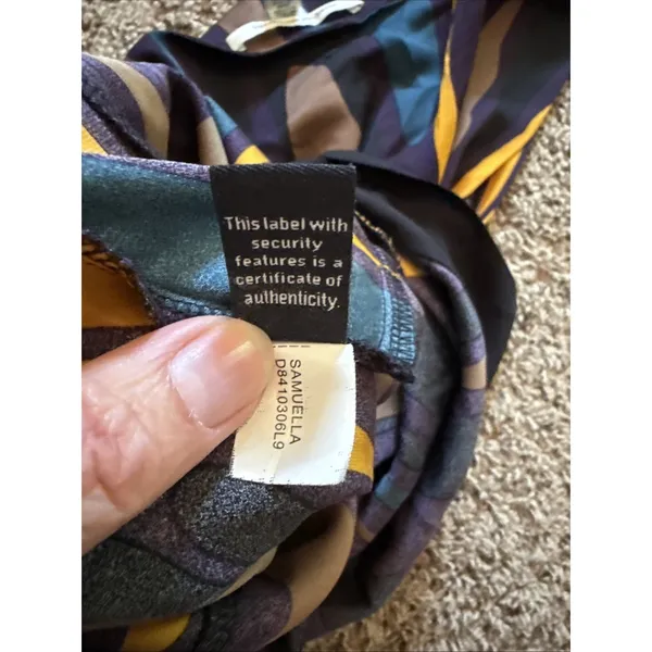 DVF Diane von Furstenberg Samuella Traveler prune silk shift purple yellow Sz 6 - Image 7