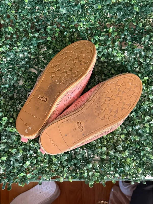 Coach Carson Espadrille pink with tassels, womens shoes size 9 - Image 5