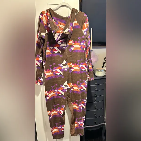 NWOT Free People Movement Hot Shot Long Sleeve Printed Onesie - Delta Geo Combo - Image 5
