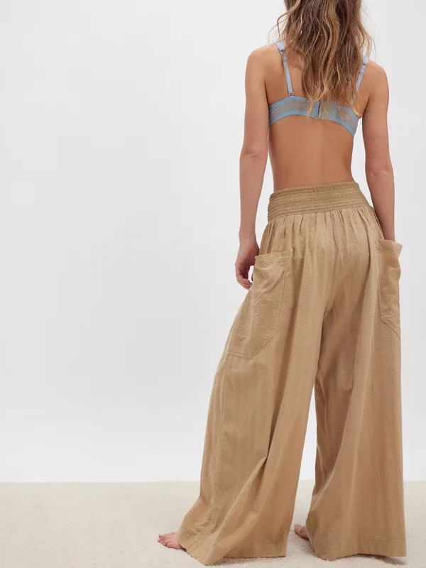 Free People Take It Easy House Pant in Tan NWOT - Image 2