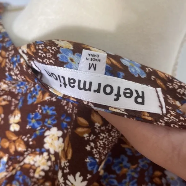 NWT reformation Blake long‎ sleeve shift dress M - Image 5