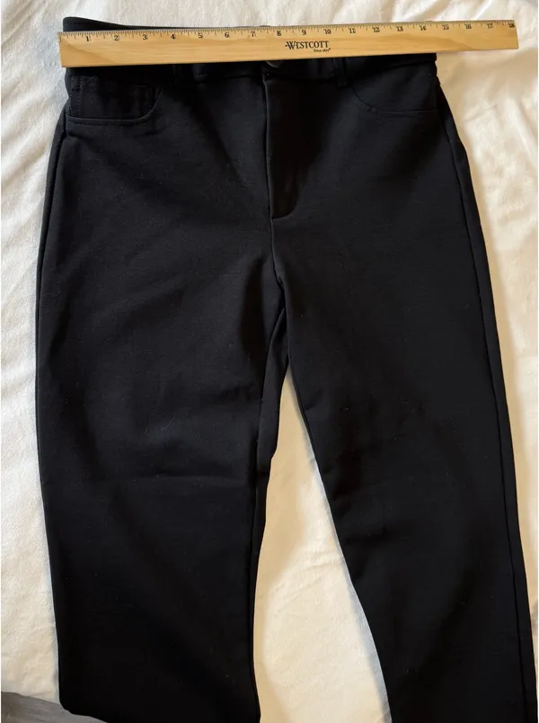 ZARA Black High-Rise Skinny Chino Pants - Size XL - Image 2