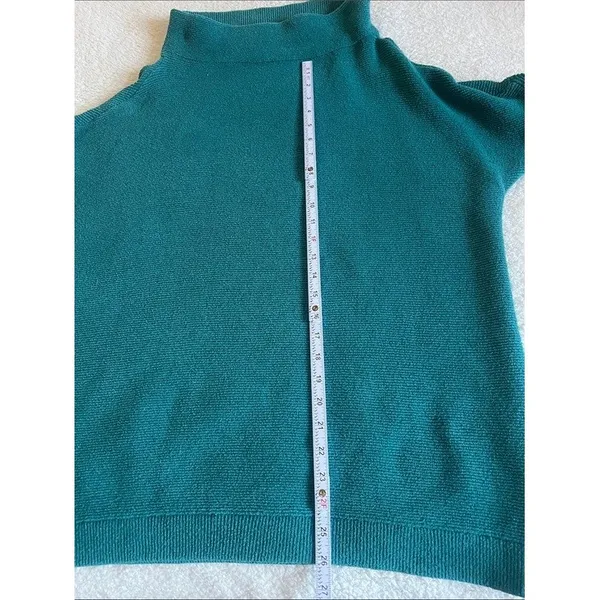 Free People Ottoman Slouchy Tunic Sweater Size S Teal Oversized Mock Neck - Image 9