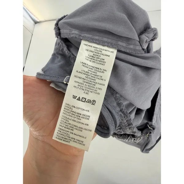 Free People Anthropologie Gray Utility Jumpsuit Sz S Ruched Bust Parachute Pants - Image 11