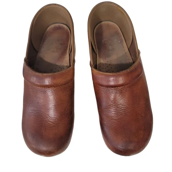 DANSKO Antique Brown Oiled Leather Clogs Size 40 US 9.5-10 - Image 13