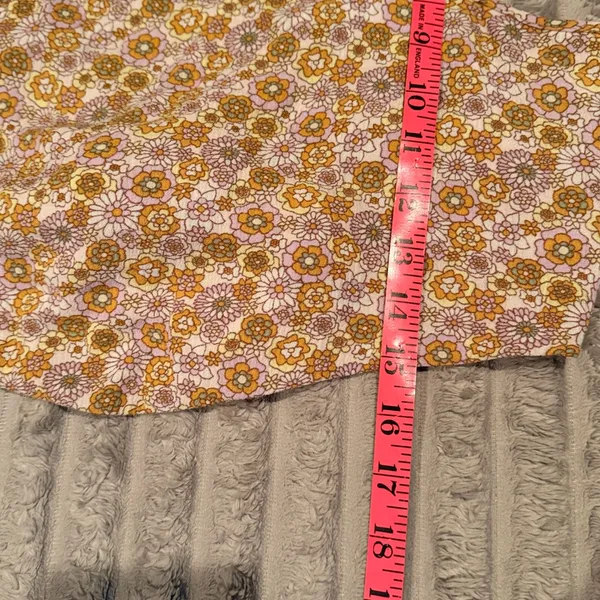 Altar'd State Floral Tie Back Crop Cami Tank Top Yellow Pink Boho Retro‎ Medium - Image 5