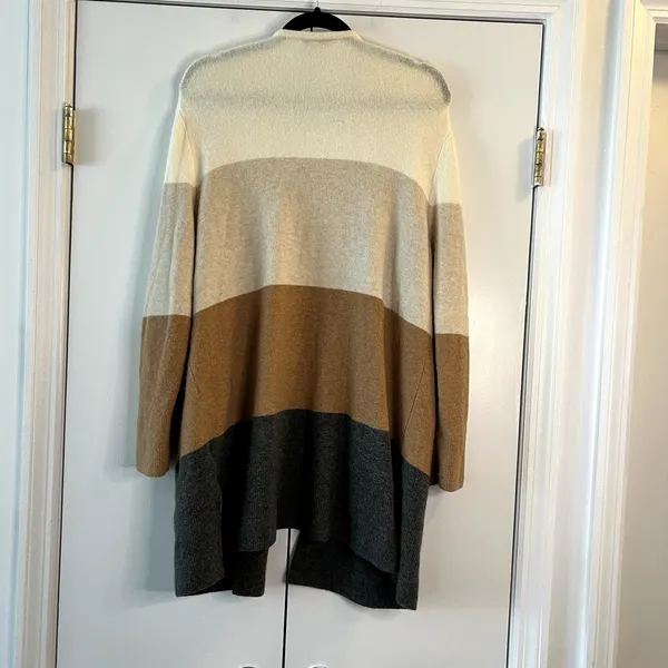 Madewell Kent Colorblock Striped Cardigan size L Wool Alpaca Pockets - Image 6