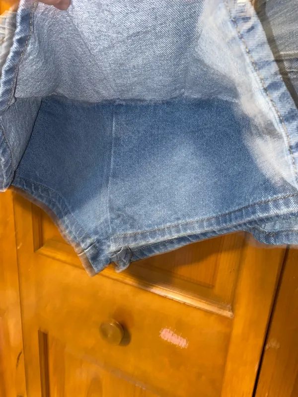 Edikted Denim Pleated Low Rise Micro Skort. NWOT. Medium - Image 4
