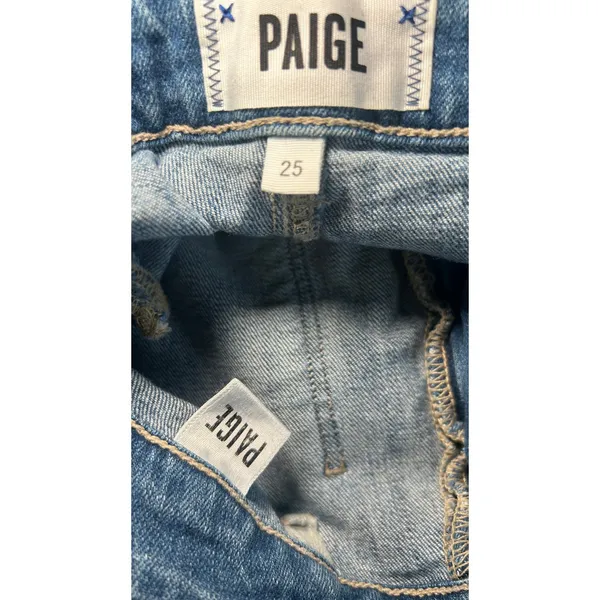 PAIGE Nellie High Rise Culotte Jeans‎ 25 Hayden Blue Patch Pocket Wide Leg - Image 5