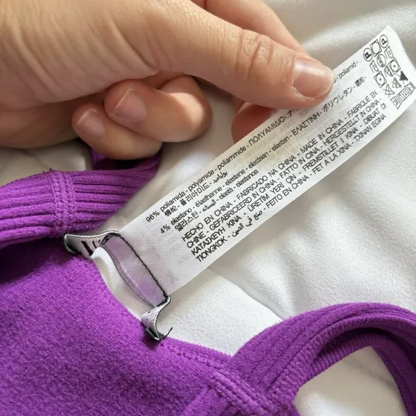 Zara‎ Womens Size XS/Small Cropped Ribbed Tank Top Purple Breathable Soft - Image 5