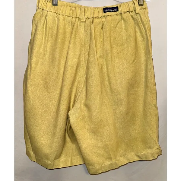 Patagonia Women's Size Medium Yellow Island Hemp Shorts 8" Drawstring Pockets - Image 5