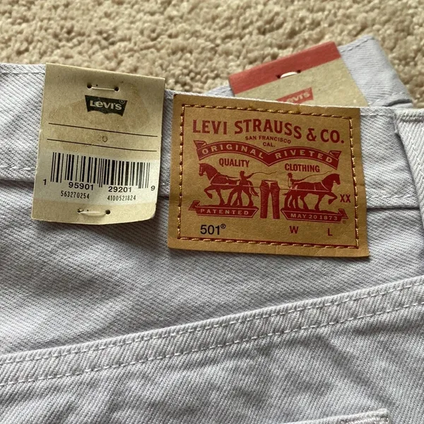 Levi’s 501 Shorts High Rise Cutoffs Denim‎ 100% Cotton Washed Lilac Size 30 - Image 8