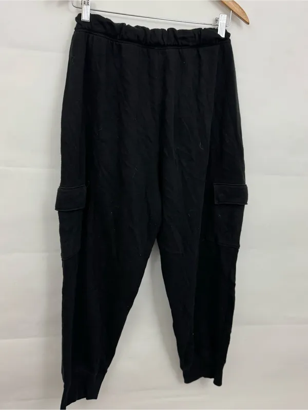 Victoria’s Secret PINK Cargo Sweatpants Large Black Jogger - Image 3
