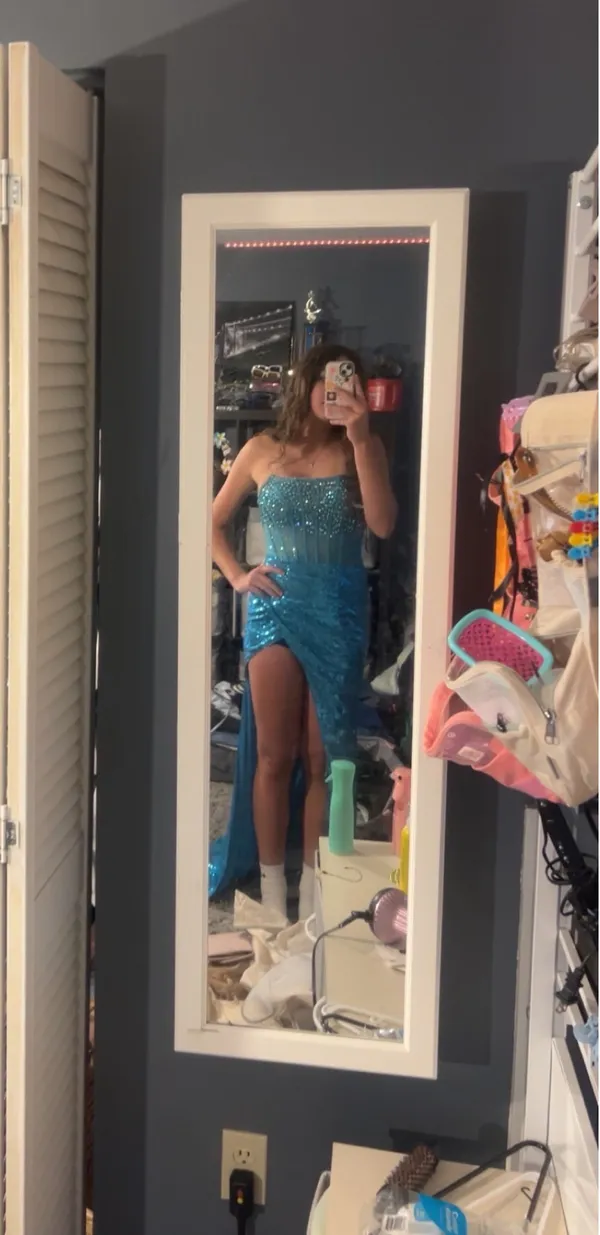 Kiss Prom Teal Blue Prom Dress Size 4 - Image 2