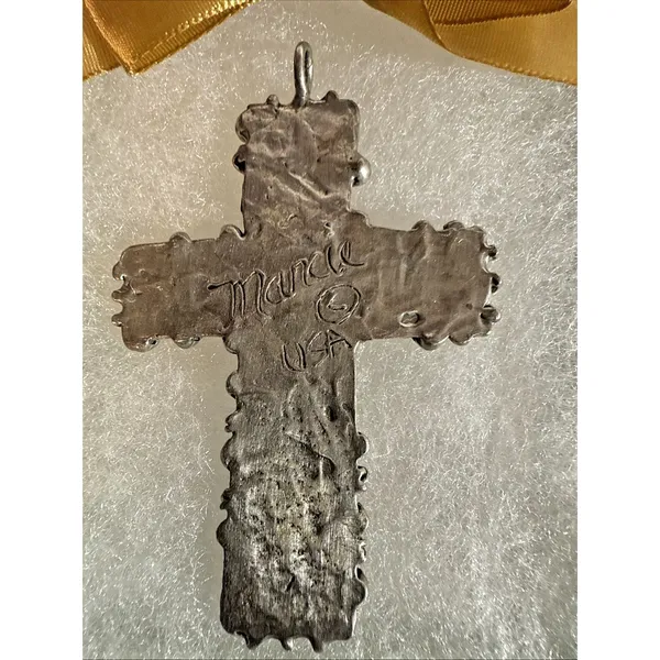 Mancle Pewter Cross Pendant Ornament Made in USA Gift Boxed - Image 2