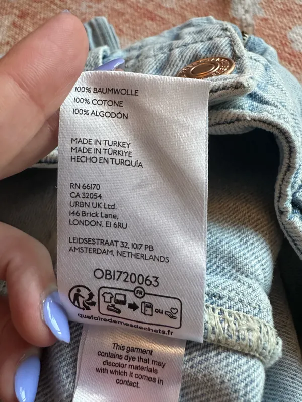Free people we the free major leagues mid rise carpenter jeans light wash sz 24 - Image 7