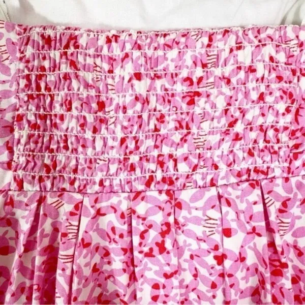 Vintage 90’s Lilly Pulitzer White Label Cotton Strapless Snorklin’ Dress Pink 2 - Image 12