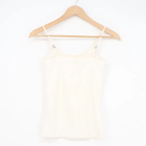 Hollister Womens Cream Cotton Blend Adjustable Strap Camisole Tank Top Small - Image 4