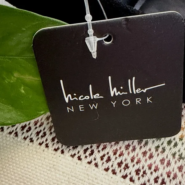 NEW Nicole Miller New York Black Faux Leather Suede Pointy Toe Heels, Size 10 - Image 10