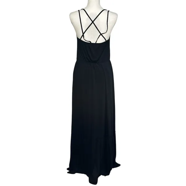 Hollister Black Sleeveless Spaghetti Straps Maxi Dress NWT - Image 4
