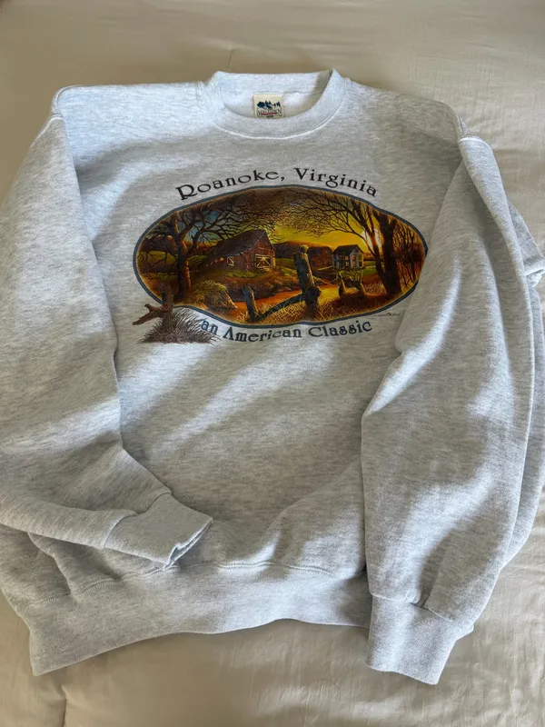 Vintage Roanoke Virginia crew neck Gray Size XL - Image 4