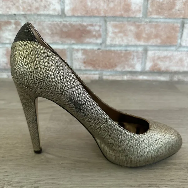 Sam Edelman Yasmine Pumps Heels Gold / Black Size 7.5 - Image 7
