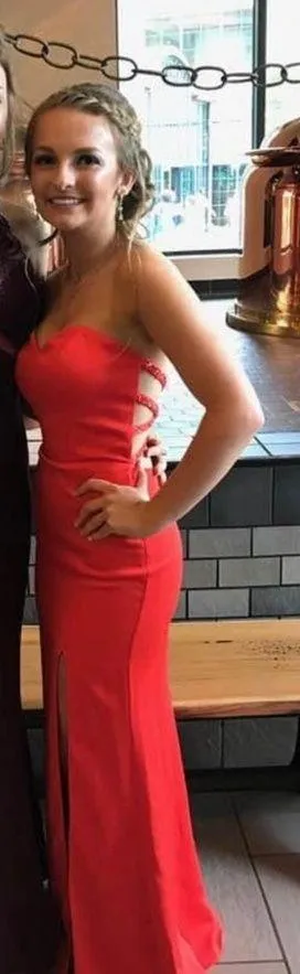 Red Formal Dress Size 00 - Image 8