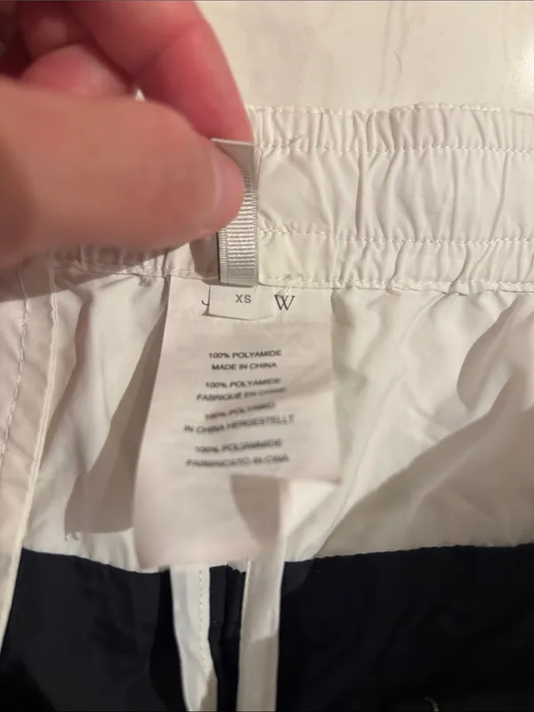 J.Crew White Swim/Active Shorts with Black Stripe - Image 3
