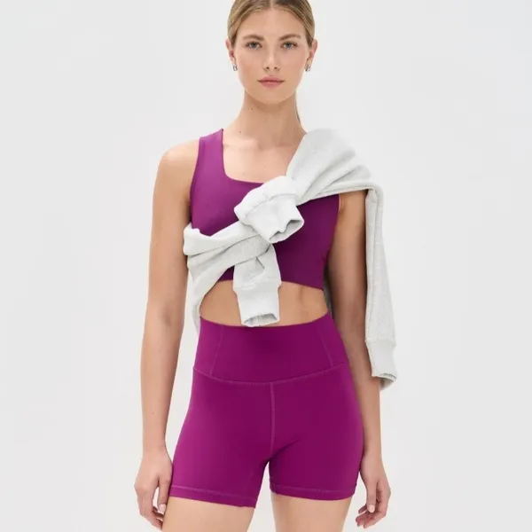 Free People Movement Never Better Shorts in Deep Mulberry size L NWT - Image 4