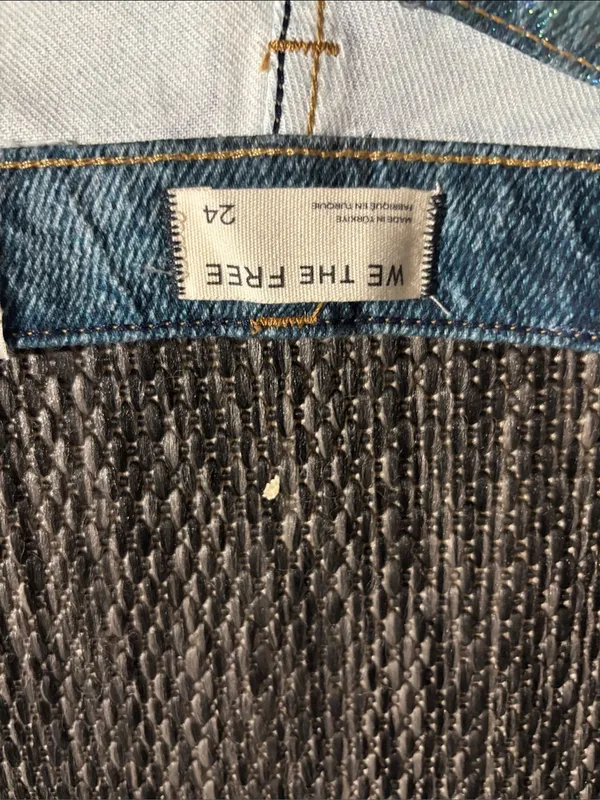 We The Free Free People High Rise Tinsley Printed Illusions Jeans Size 24 NWT - Image 4