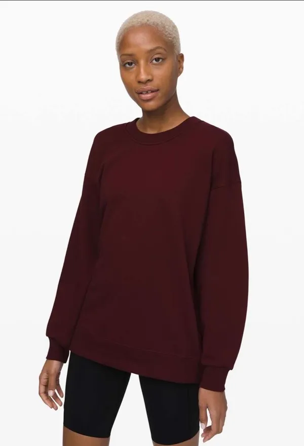 Lululemon Perfectly Oversized Crew Garnet 6 - Image 4