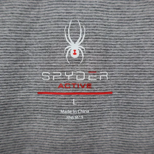 Spyder Active Womens Grey Micro Stripe Long Sleeve Performance Top Large - Image 2