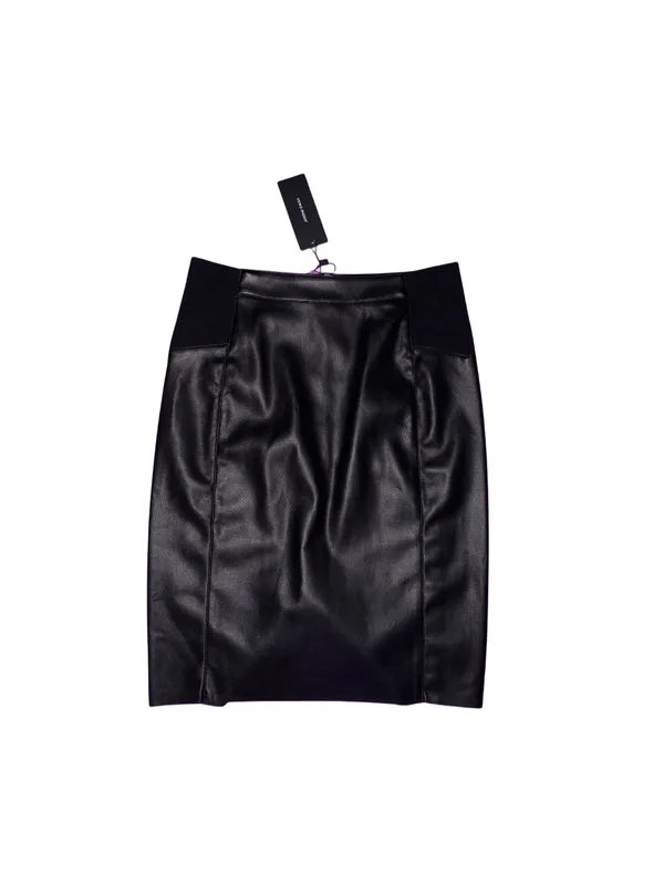 VERO MODA Black Faux Leather Pencil Skirt - Image 6