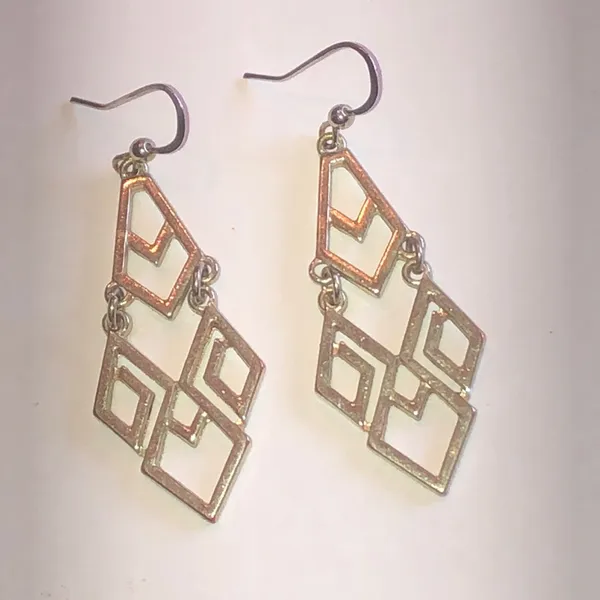 Geometric Dangle Earrings - Image 3