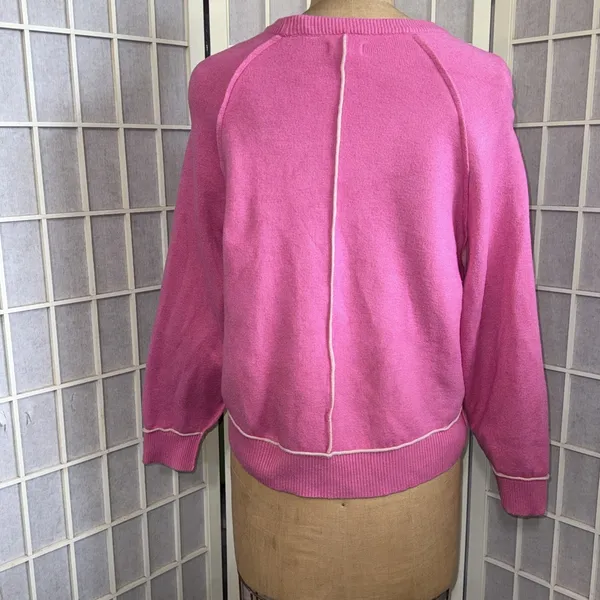 Anthropologie Pilcro Pink Oversized Cozy Coquette Balletcore Sweater Size XXS - Image 9