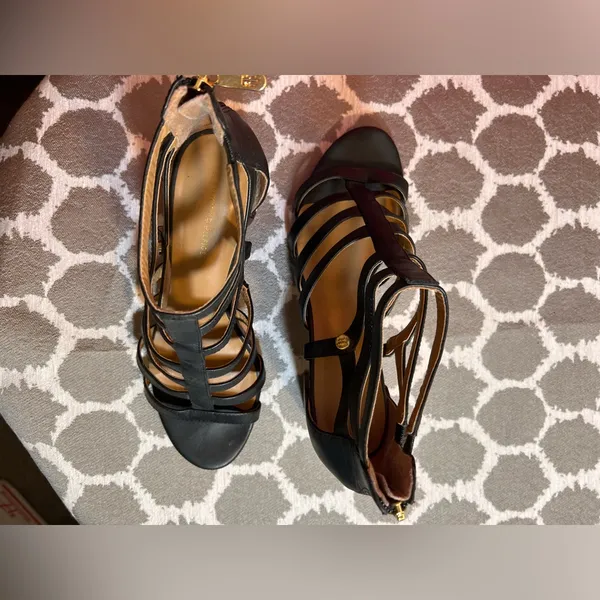 Tommy Hilfiger Black and Brown Heeled Sandals - Image 3