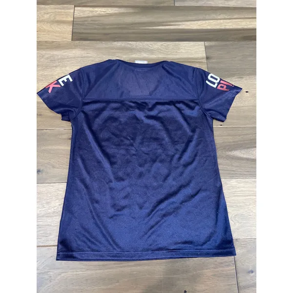 Victoria’s Secret PINK Patriots Jersey Size S Navy Sequin Logo Short Sleeve - Image 6